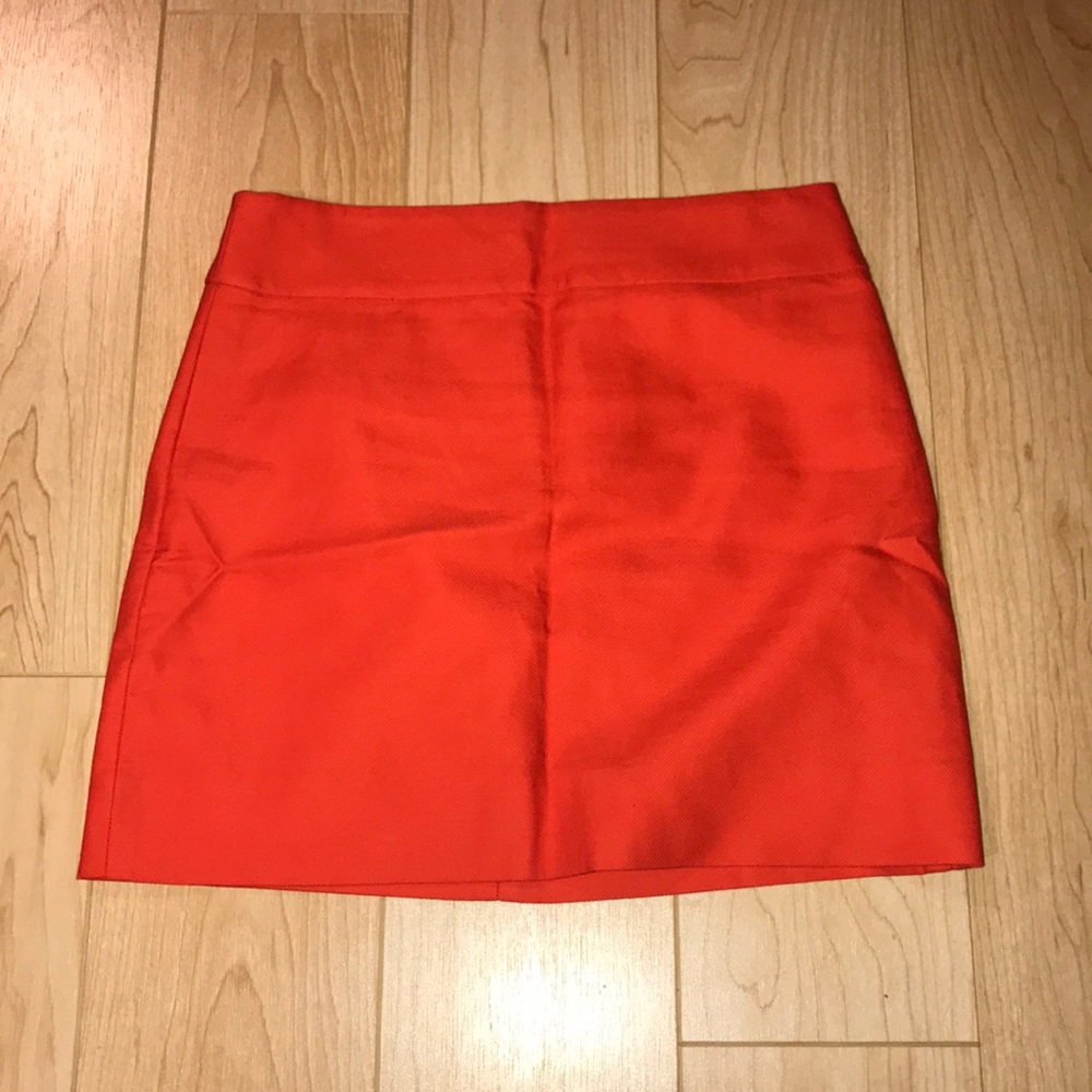 J Crew Orange Pencil Skirt NWT
